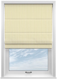 Lace Stripes, Saffron - Motorised Roman Blind